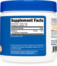Thumbnail for Nutricost Magnesium Glycinate Powder (250 Grams) (Unflavored)