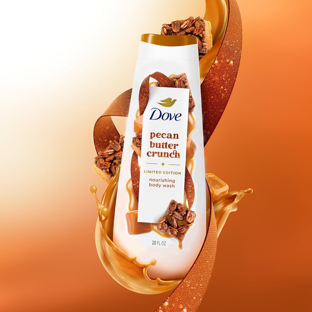 Dove Limited Edition Holiday Treats Body Wash for Deep Nourishment Pecan Buttercrunch 20 oz