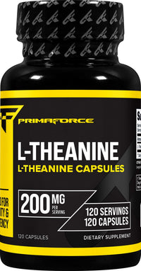 Thumbnail for Primaforce L-Theanine Capsules (120 Capsules, 200mg L-Theanine Per Serving) - Theanine Amino Acid Supplement