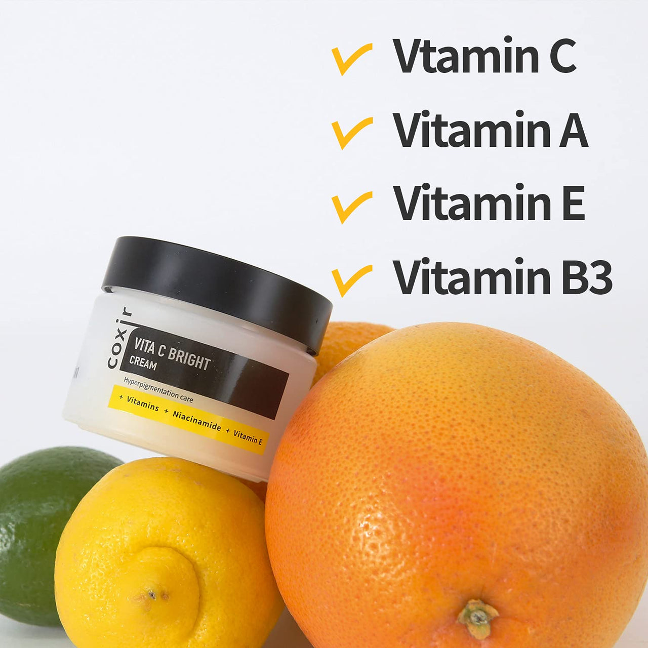 coxir VITA C CREAM/Niacinamide face cream with vitamins/Hydrates and moisturizes/Korean Skin care/Vitamin C, A, E, B3. Vitamin Moisturizing cream [50ml/1.69 fl.oz]