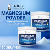 Thumbnail for Dr. Berg Magnesium Glycinate Powder for Sleep, Relaxation, & Stress Relief - Now Includes Vitamin D3 & Zinc - Delicious Raspberry & Lemon Flavor (50 Servings) Magnesium Powder - Magnesium Drink Powder