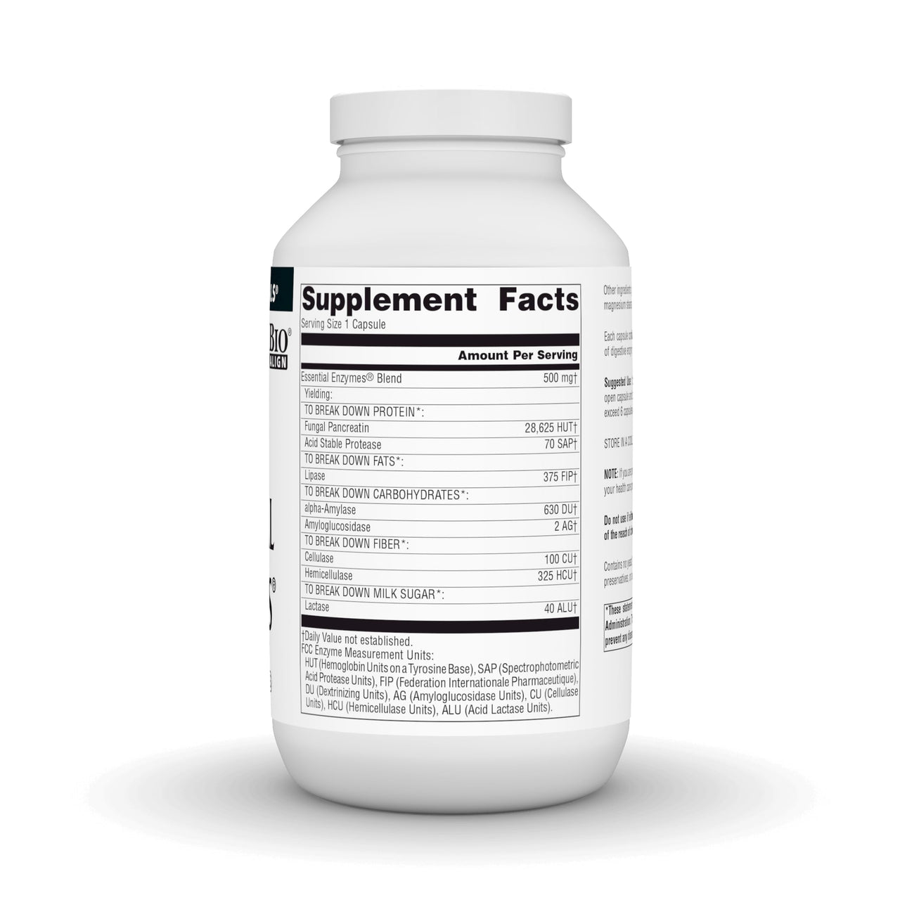 Source Naturals Essential Enzymes 500mg, Bio-Aligned Multiple Enzyme Supplement Herbal Defense for Digestion, Gas, Constipation & Bloating Relief - Digestive Aid* - 360 Capsules, 360 Servings