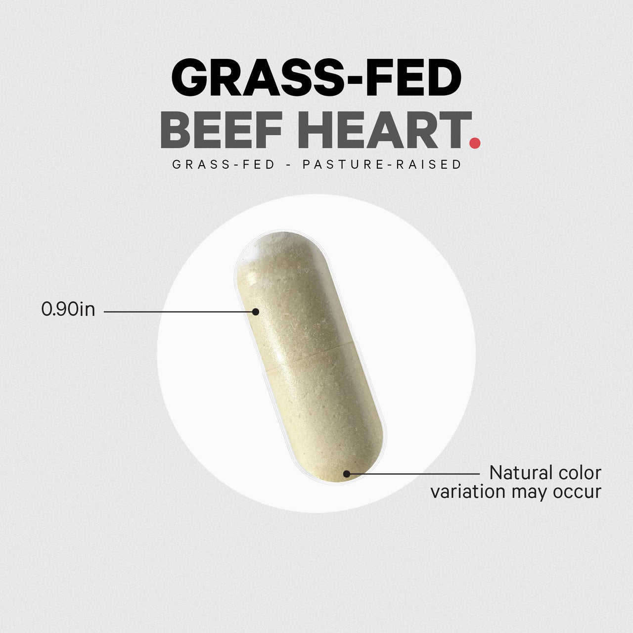 Codeage Grass Fed Beef Heart Supplement - Freeze Dried, Non-Defatted, Desiccated Glandular Supplements - Bovine Meat & Liver Pills - Beef Vitamins for Heart - Non-GMO -180 Capsules