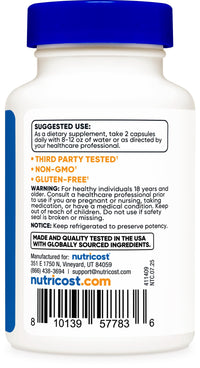 Thumbnail for Nutricost NMNH Supplement (500mg) 60 Capsules - Reduced β-Nicotinamide Mononucleotide, Vegan, GMO-Free, Gluten-Free, 30 Servings