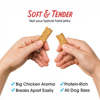 Thumbnail for Farmland Traditions Dogs Love Chicken Jerky Dog Treats, Premium Two-Ingredient Dog Jerky with USA-Raised, Human-Grade Chicken & No Antibiotics Ever, 1 Pound (Pack of 1) Bag