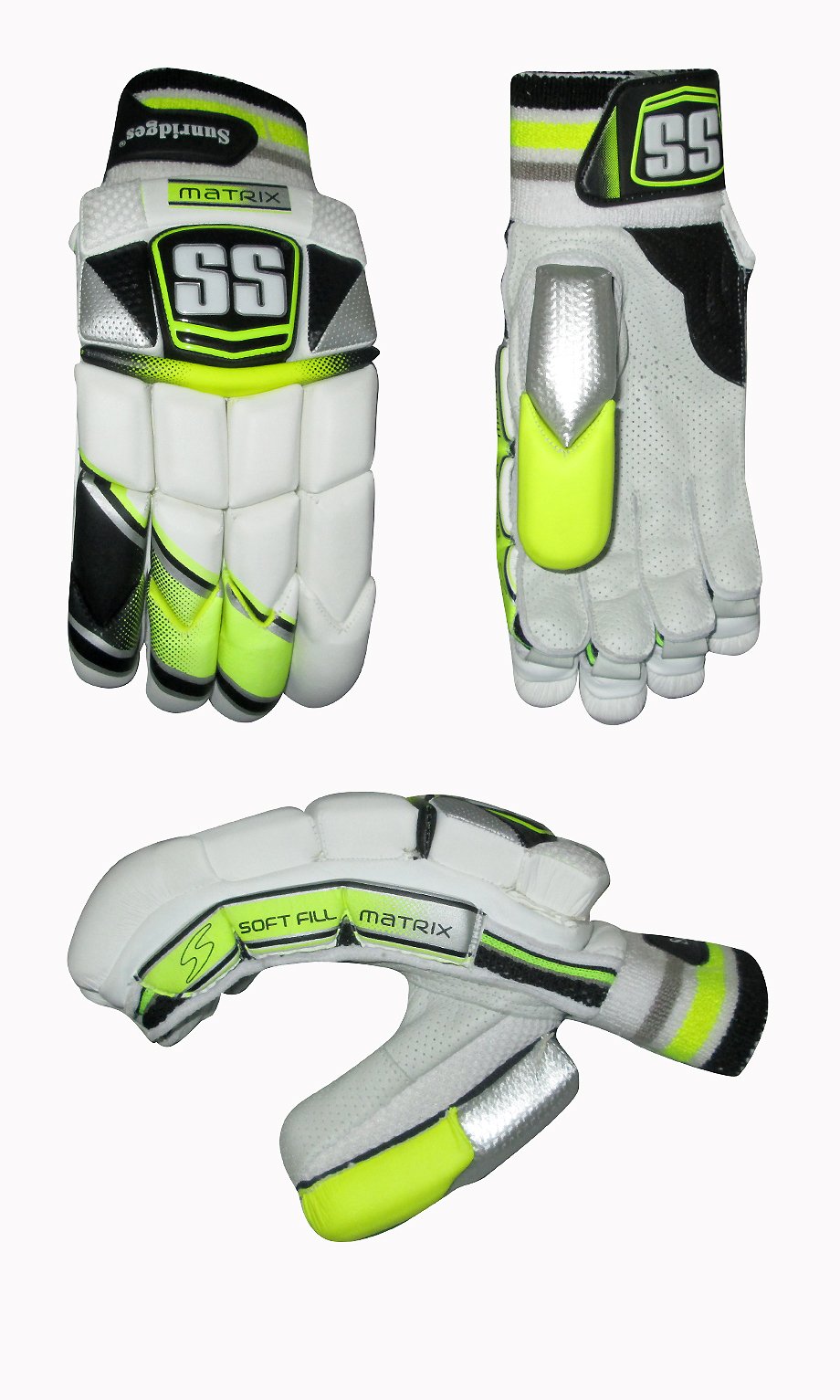 SS Cricket Batting Gloves Matrix by Sunridges (Men Right Handed, Matrix)