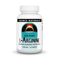 Thumbnail for Source Naturals L-Arginine Promotes Increased Ciculation* 1000 mg Free Form - 50 Tablets