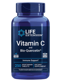 Thumbnail for Life Extension Vitamin C and Bio-Quercetin®, Cardiovascular Health Supplement, Immune Support, Highly absorbable, quercetin, Vitamin C, Gluten Free, Non-GMO, Vegetarian, 250 Tablets