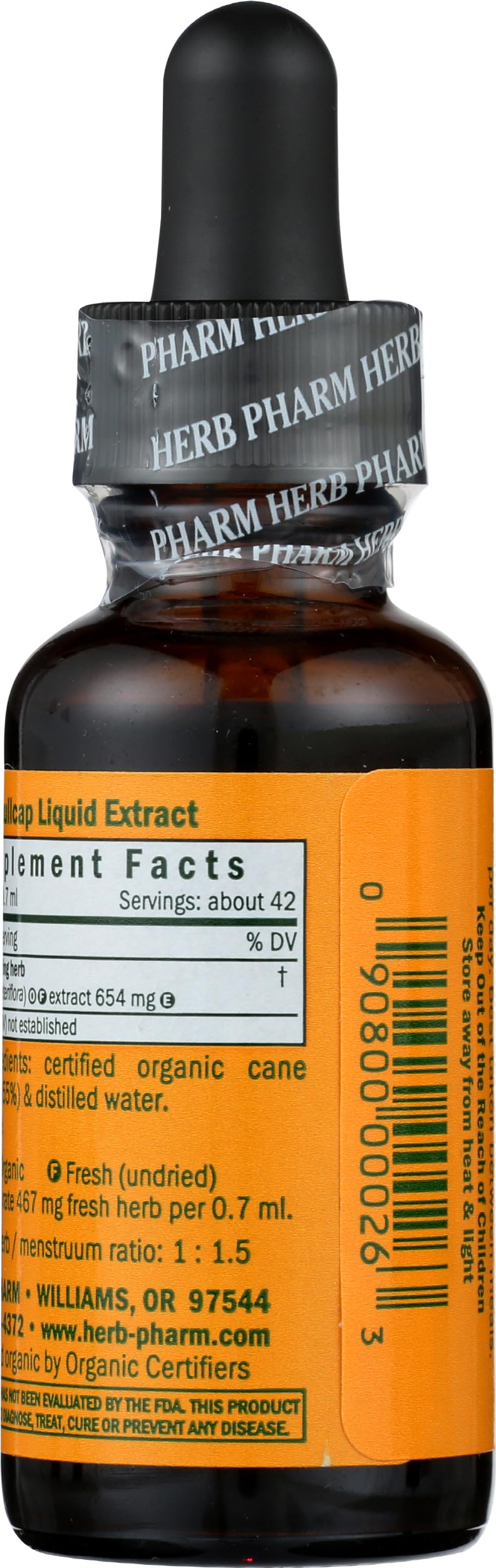 Herb Pharm, Skullcap Extract Organic, 1 Fl Oz