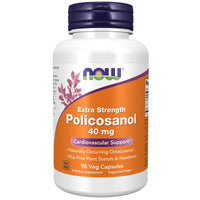 Thumbnail for NOW Foods Supplements, Policosanol 40mg with Pine Plant Sterols and Hawthorn, Extra Strength, 90 Veg Capsules