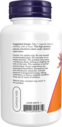 Thumbnail for NOW Foods Supplements, Niacin (Vitamin B-3) 500 mg, Essential B-Group Vitamin*, Nutritional Health, 100 Capsules
