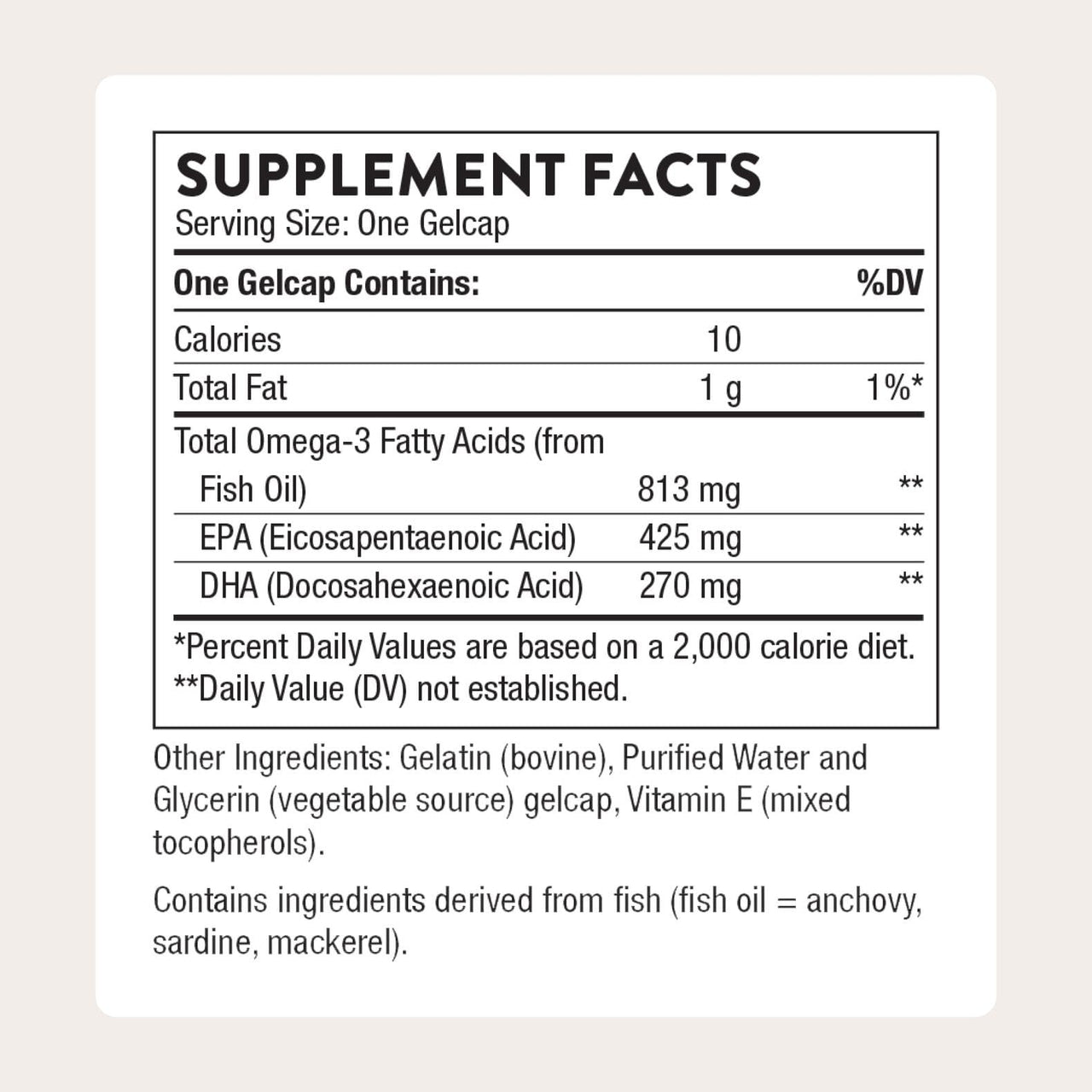 THORNE - Super EPA - Omega-3 Fatty Acids EPA 425mg & DHA 270mg Supplement - Support Brain, Cardiovascular, Joints & Skin* - Gluten, Dairy & Soy-Free - 90 Gelcaps