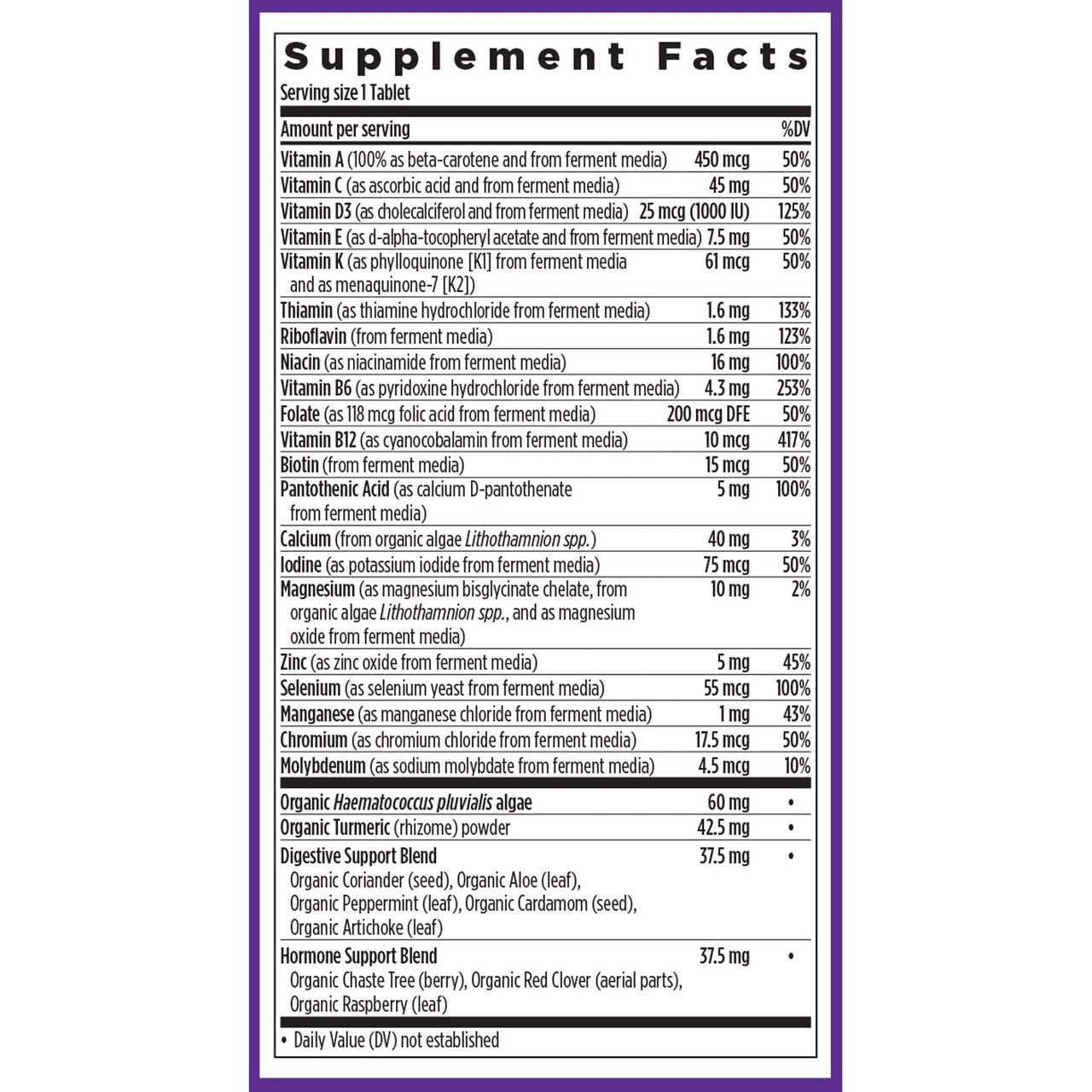 New Chapter Women's Multivitamin 50 Plus for Cellular Energy, Heart & Immune Support with 20+ Nutrients + Astaxanthin - Every Woman's One Daily 55+, Gentle on The Stomach, 72 Count
