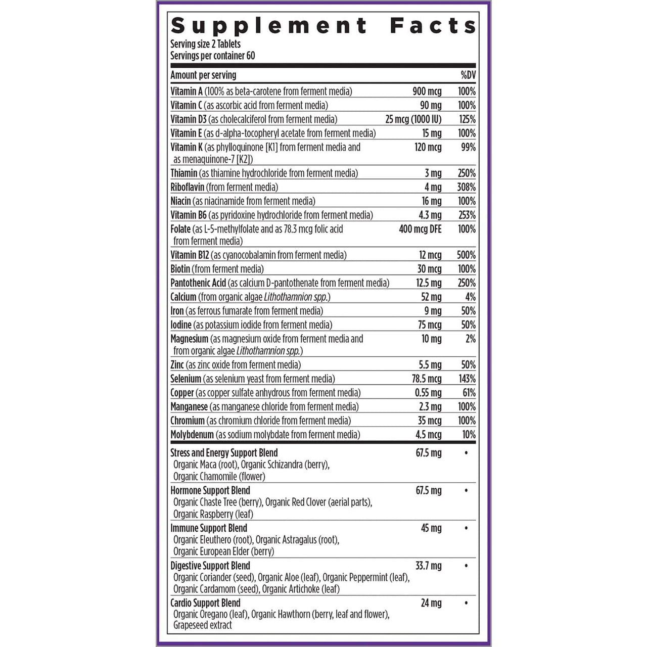 New Chapter Women's Multivitamin Advanced Formula for Stress, Bone, Immune, Beauty & Energy Support, Higher Levels of Whole-Food Fermented Essential Nutrients for Women + Iron + Vitamin D3, 120 Count
