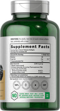 Thumbnail for Horbaach Black Seed Oil Cold Pressed Softgel Capsules | 2000mg | 120 Count | Supplement with Omega 6 and 9 | Nigella Sativa | Non-GMO and Gluten Free