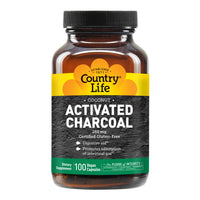 Thumbnail for Country Life Coconut Activated Charcoal Capsules, 260mg – Natural Charcoal Supplement for Gas and Bloating Relief - Gluten-Free, 100 Vegan Capsules