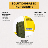 Thumbnail for Acure Brightening Facial Scrub for a Youthful, Brighter, Radiant Complexion | With Sea Kelp & French Green Clay, 4 Fl Oz