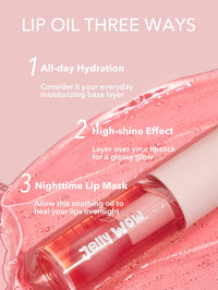 Thumbnail for SHEGLAM Jelly Wow Hydrating Non-Sticky Lip Oil Moisturizing Plumping Lip Gloss - Berry Involved