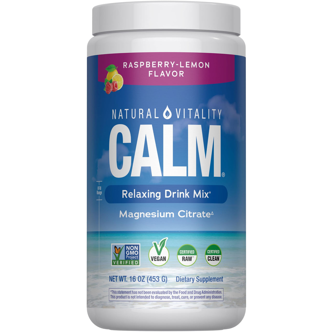Natural Vitality Vitamin Calm Rspbry Lemon, 16 oz