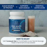 Thumbnail for MRM Nutrition Egg White Protein - Sugar Free Chocolate Flavored Powder, 23g Fat-Free Protein with Digestive Enzymes, Free of Dairy, Gluten, and Soy, High Biological Value - 10 Servings