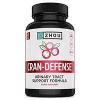 Thumbnail for Zhou Cran-Defense - Cranberry Pills for Women & Men, D Mannose with Cranberry Extract, 1000 mg D-Mannose Per Serving for Urinary Tract Health, Antioxidant Support - 60 Veggie Capsules