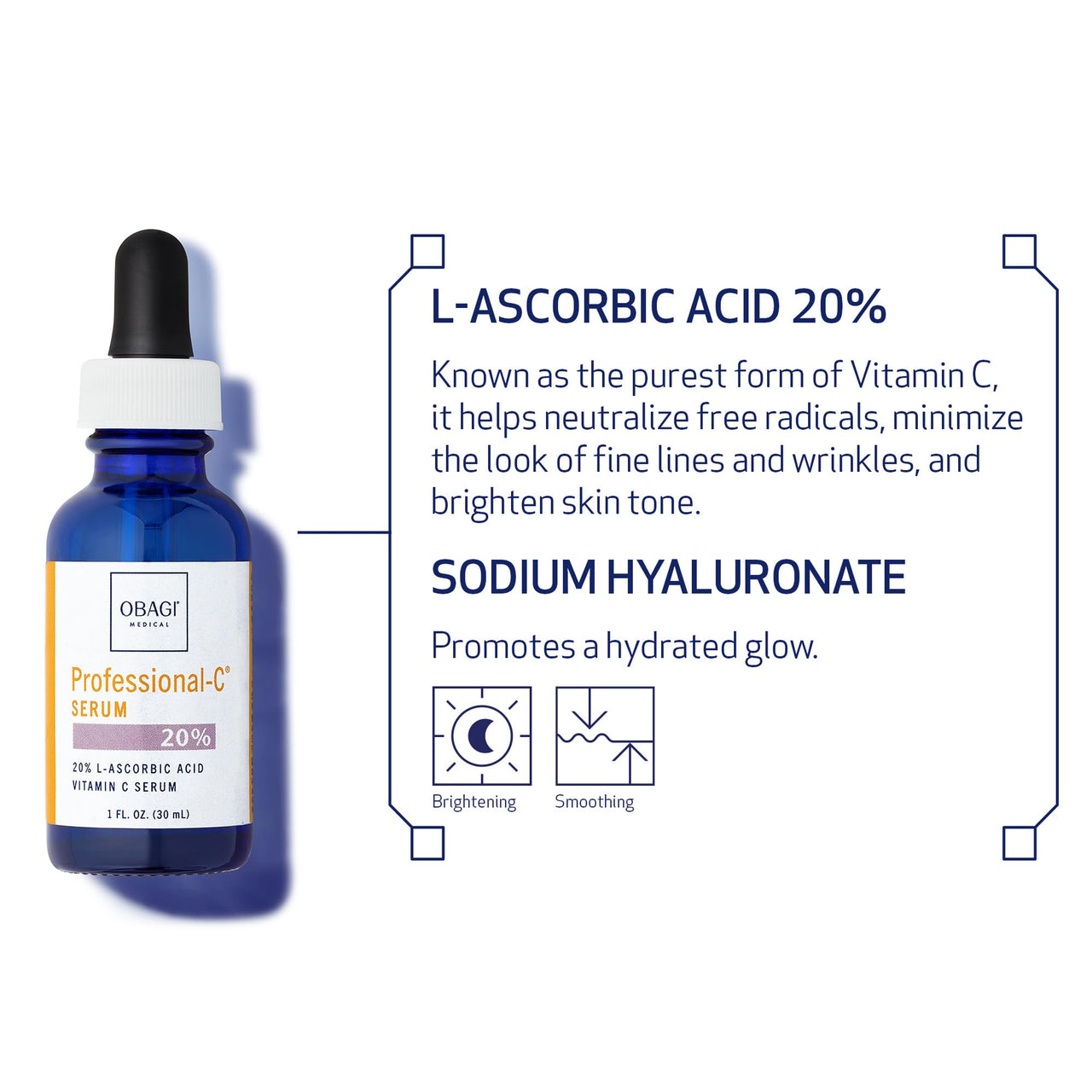 Obagi Professional-C 20% Vitamin C Serum – Helps Brighten Skin Tone and Minimize the Appearance of Fine Lines & Wrinkles – 0.42 oz