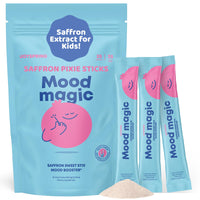 Thumbnail for JoySpring Mood Magic for Kids – Natural Mood Support Pixie Sticks Candy with Saffron Extract, Magnesium Citrate & Vitamin D3 | Sugar-Free Powder Drink or Candy | 25 Servings | 4+ Years