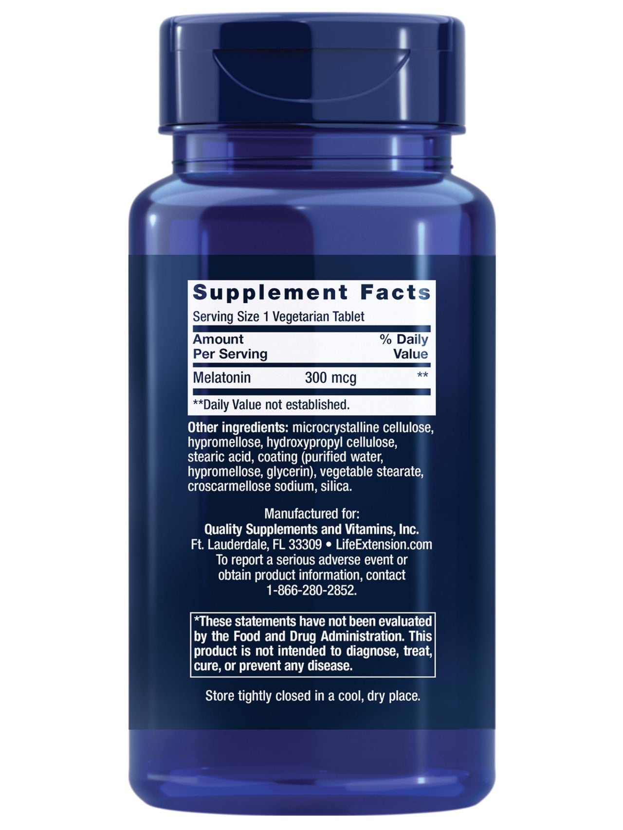 Life Extension Melatonin 6 Hour Timed Release, 300 mcg, Extended-Release Formula for Gentle Sleep Support, Healthy circadian Rhythms, Cellular Defense, Gluten-Free, Non-GMO, Vegetarian, 100 Tablets