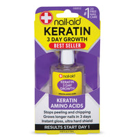 Thumbnail for Nail-Aid Keratin 3 Day Growth Nail Treatment & Strengthener, Clear, 0.55 Fl Oz