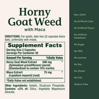 Thumbnail for Nature's Bounty Horny Goat Weed with Maca, Herbal Health Supplement, 60 Capsules