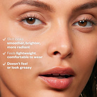 Thumbnail for Kosas DreamBeam Water Resistant Sunscreen SPF 40 - Smooth Liquid Sun Protection for Face Lightweight Makeup Base w/Hyaluronic Acid, Ceramides & Peptides - Golden Glow, Sunlit, 40 ml