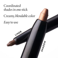Thumbnail for LAURA GELLER NEW YORK Swipe-n-Line Dual-Ended Eyeshadow + Eyeliner - Earthy (Taupe-Green/Warm Green) - Cream Eyeshadow & Smooth Glide Eyeliner - Waterproof & Crease-free Color