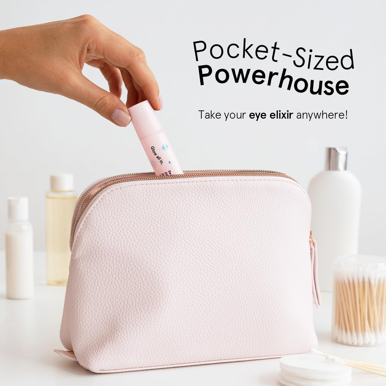 grace & stella Under Eye Brightener Roller - Airplane Travel Essentials - Travel Size Toiletries - Retinol & Caffeine Eye Serum for Puffiness, Dark Circles, Wrinkles - Vegan Skincare (15ml / 0.51floz)