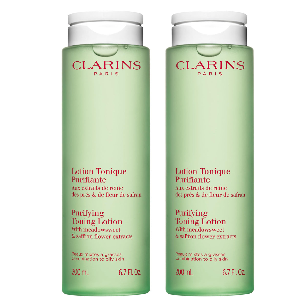 Clarins Purifying Toning Lotion | Less Oily Skin After 14 Days of Use* | Cleanses, Hydrates, Purifies, Mattifies and Balances Skin's Microbiota | Contains Witch Hazel | Combination To Oily Skin Types
