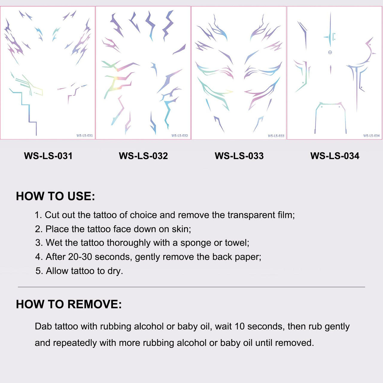 Abading Temporary Tattoos,Cosplay Tattoos Stickers,Cosplay Accessories for Cosplay, Halloween and Party Makeup