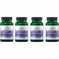 Thumbnail for Swanson Zinc Picolinate - Mineral Supplement Promoting Prostate Health, Vision Health, & Immune Support - Body Preferred Form of Chelated Zinc - (60 Capsules, 22mg Each) (4 Pack)