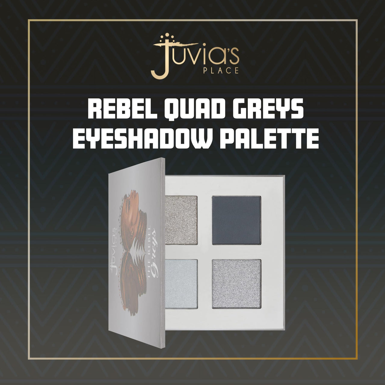 Juvia's Place Rebel Quad Grey Eyeshadow Palette - Professional Eye Makeup, Pigmented Eyeshadow Palette, Makeup Palette for Eye Color & Shine, Pressed Eyeshadow Cosmetics, Shades of 4, 1.0 Count