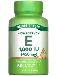 Thumbnail for Nature's Truth Vitamin E Softgels | 1000 IU | 60 Count | Non-GMO & Gluten Free Supplement