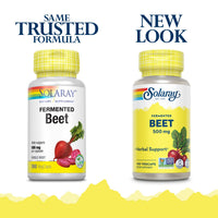 Thumbnail for SOLARAY Fermented Beet Root Extract from Organic Beets - Beet Root Capsules Traditionally Used for Energy, Endurance, Blood Flow, Heart Health Support - Vegan, Non-GMO, 60-Day Guarantee, 100 VegCaps