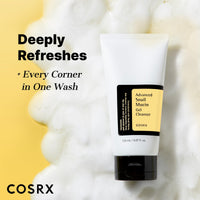 Thumbnail for COSRX Advanced Snail Mucin Gel Cleanser, 5.07 Fl Oz / 150 mL, Rich Daily Deep Cleansing Gel Cleanser for Dull, Dry & Sensitive Skin, Korean Skin Care, Korean Face Wash