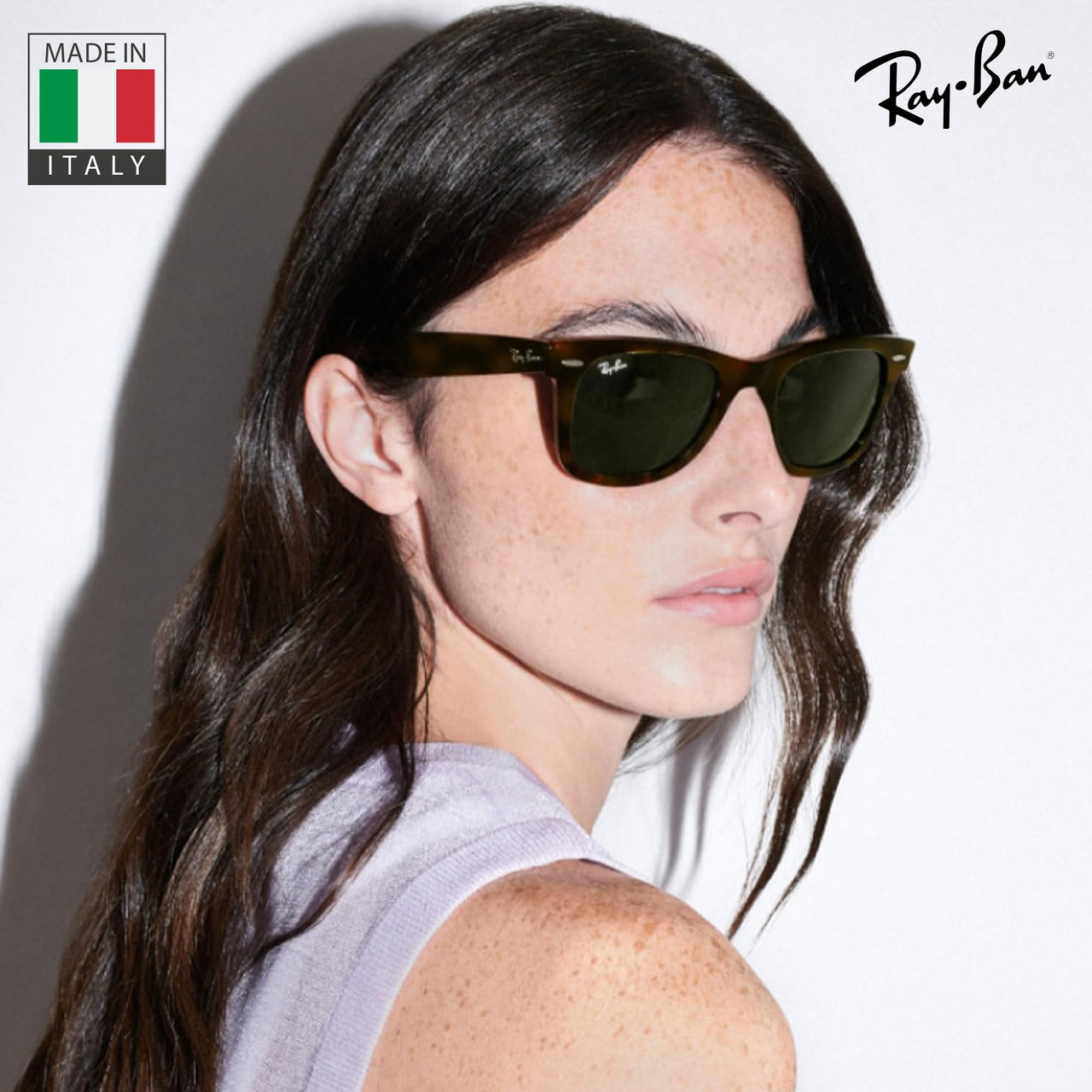 Ray-Ban RB2140 ORIGINAL WAYFARER CLASSIC Square Shape Sunglasses with Official Eyewear Kit