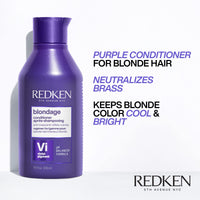 Thumbnail for Redken Blondage Purple Conditioner For Blonde Hair - Tones & Moisturizes Brassy Hair, Color Depositing