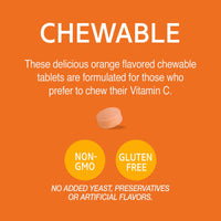 Thumbnail for 21st Century Vitamin C 500 mg Chewable Tablets, Orange, 110 Count