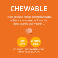 Thumbnail for 21st Century Vitamin C 500 mg Chewable Tablets, Orange, 110 Count