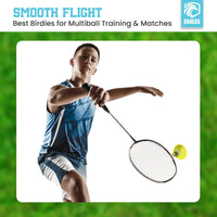 Thumbnail for Badminton Birdies - Nylon Bedminton Shuttlecocks for Baseball/Softball Batting Training - Shuttle Balls for Indoor and Outdoor Matches ~ Highly Stable & Durable Plastic badmington Birdie Ball Set