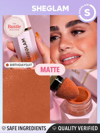 Thumbnail for SHEGLAM Liquid Blush Makeup for Cheeks Matte Finish - Birthday Suit