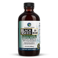 Thumbnail for Amazing Herbs Black Seed and Pumpkin Seed Cold-Pressed Oil Blend - Gluten-Free, No Preservatives, High in Omega 3, 6, & 9, Improves Immune Respones & Promotes Digestive Health - 8 Fl Oz