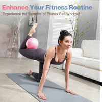 Thumbnail for kisnbld Small Exercise Ball, 9 Inch Mini Pilates Ball, Anti Burst and Slip Resistant Mini Yoga Ball for Stability, Fitness, Physical Therapy, Stretching & Core Strength Workout at Home Gym & Office