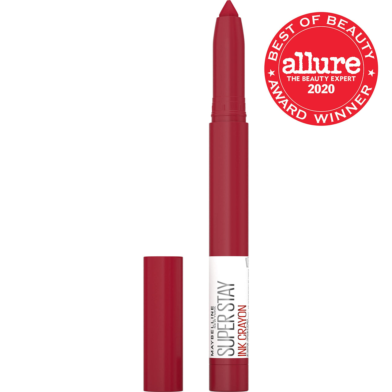 Maybelline Super Stay Ink Crayon Matte Longwear Lipstick Makeup, 125 Check Yourself, 0.04 oz