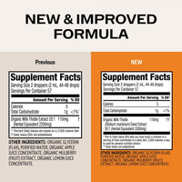 Thumbnail for Vimergy Milk Thistle – Supports Liver Function* 57 2mL (2 Droppers or 44-48 Drops) Servings (110mg Extract Per Serving) – for Healthy Digestion* – USDA Certified Organic, Vegan, Gluten-Free – 115 mL